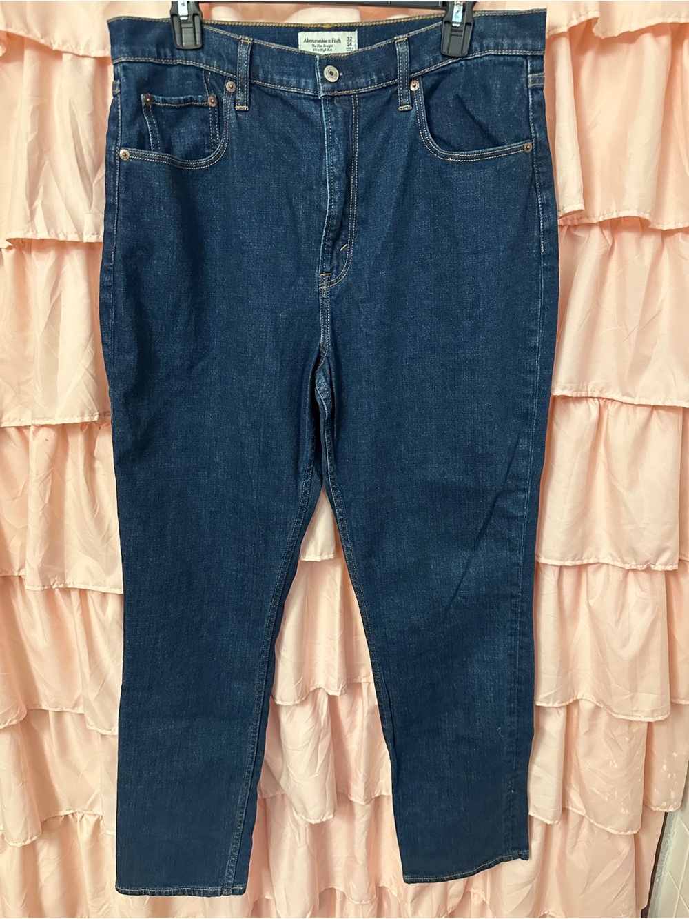 Abercrombie & Fitch The Slim Straight Ultra High Rise Blue Jeans Size 14